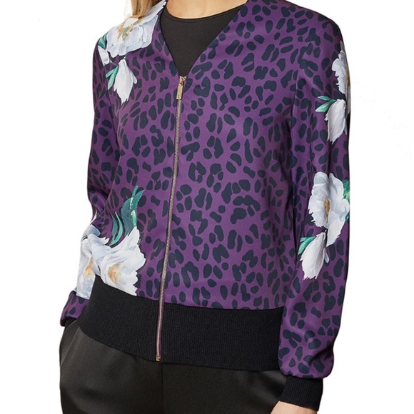 ❤️Host Pick❤️ NWT TED BAKER Willow Wilderness Zip Bomber Jacket - Size S - Picture 3 of 8